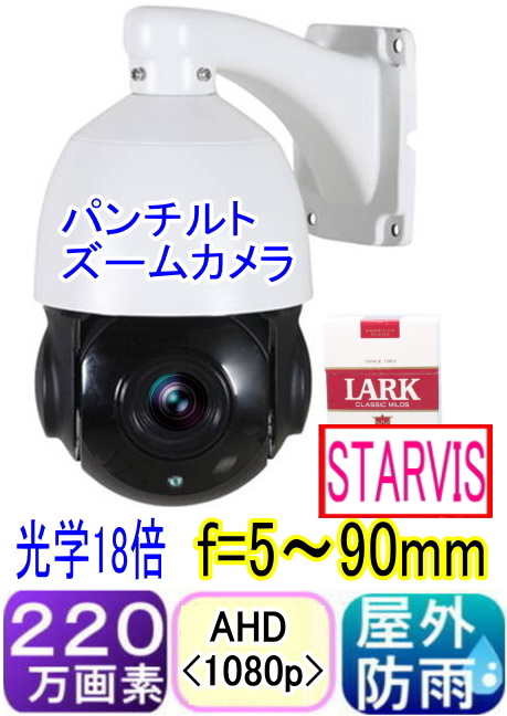  【SA-51437】220万画素　屋外防雨仕様AHD-H(1080p)スピードドームPTZカラー防犯カメラ(ジョイスティックリモコンセット)　遠近用赤外線各4LED付＋レンズワイパー付 